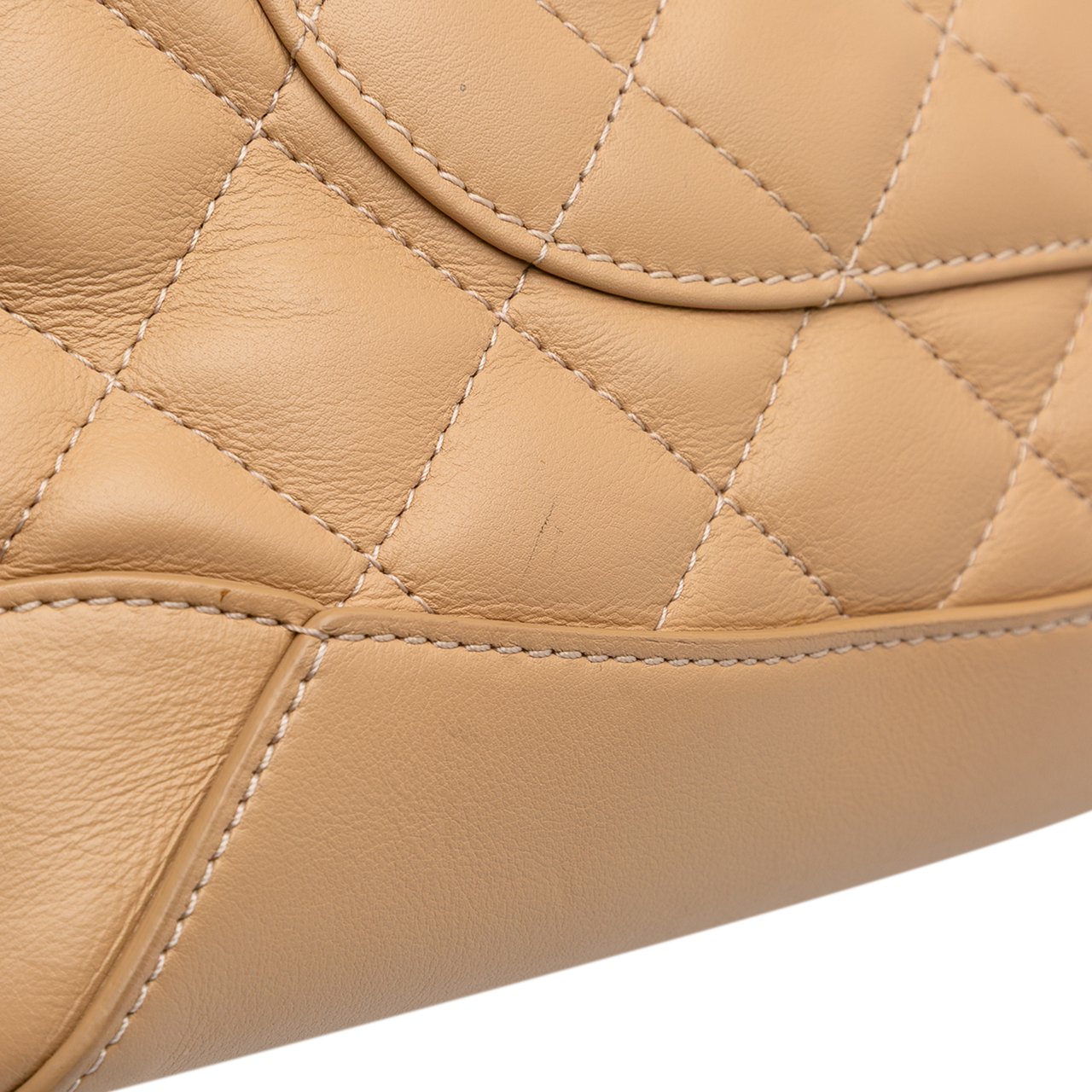 Chanel Small Quilted Calfskin Easy Shopping Tote Bruin
