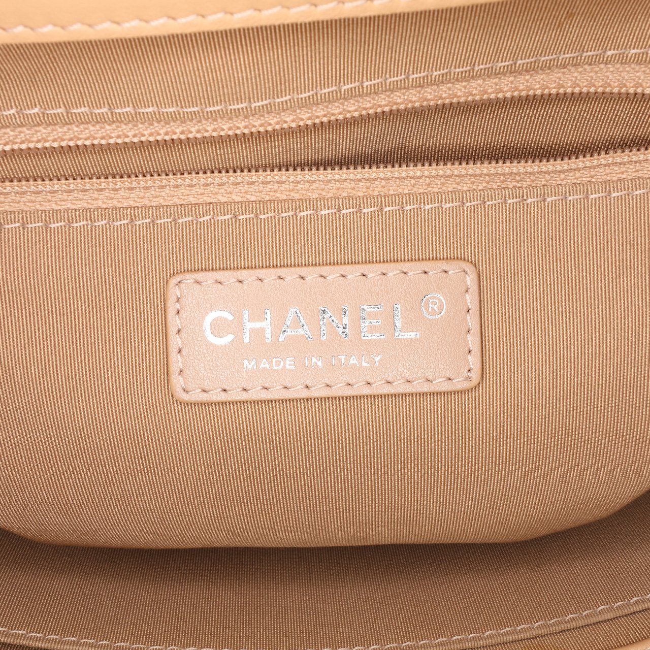 Chanel Small Quilted Calfskin Easy Shopping Tote Bruin