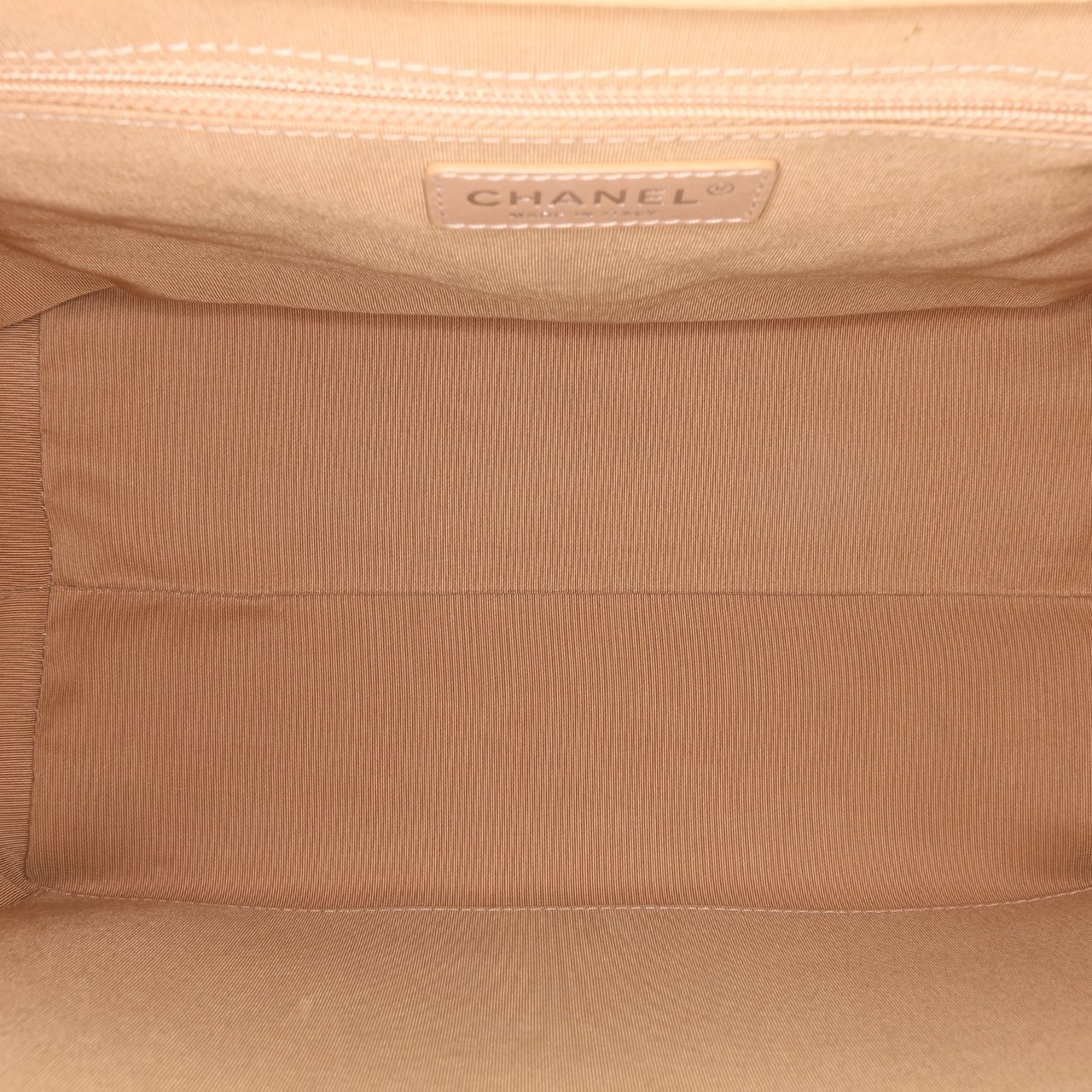 Chanel Small Quilted Calfskin Easy Shopping Tote Bruin