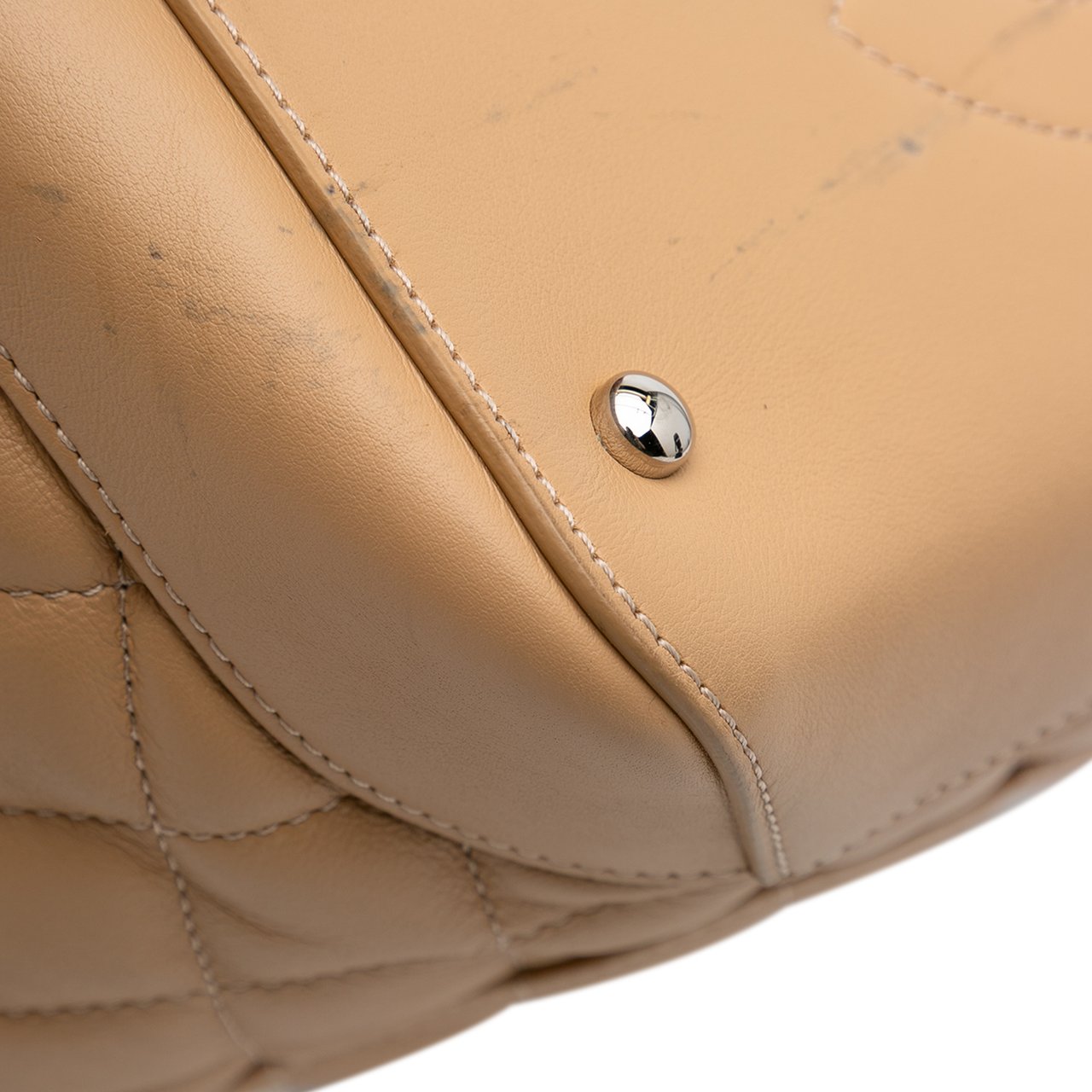 Chanel Small Quilted Calfskin Easy Shopping Tote Bruin