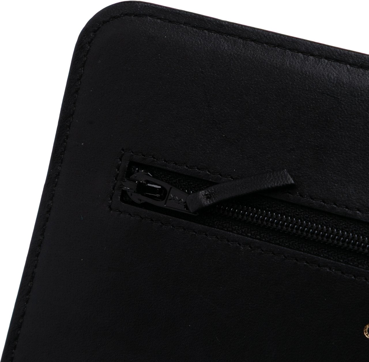 Chanel Bicolor Quilted Lambskin Camellia Wallet on Chain Zwart