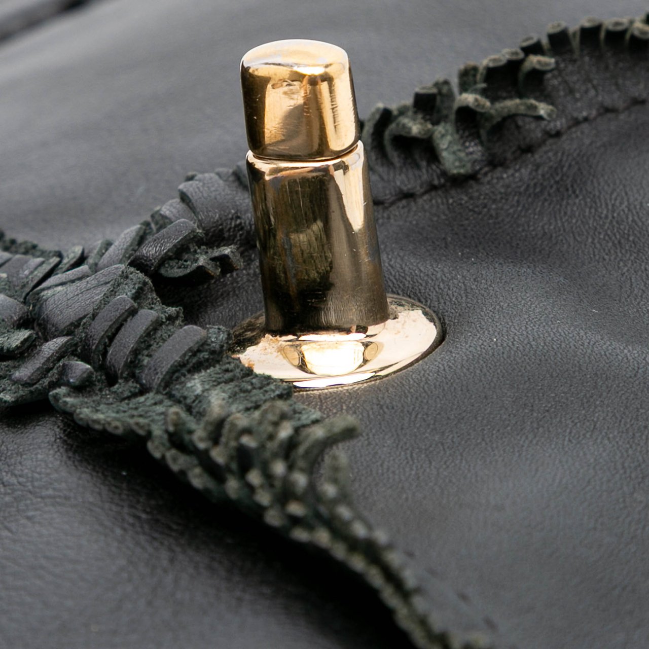 Chanel CC Lambskin Fringe Single Flap Zwart