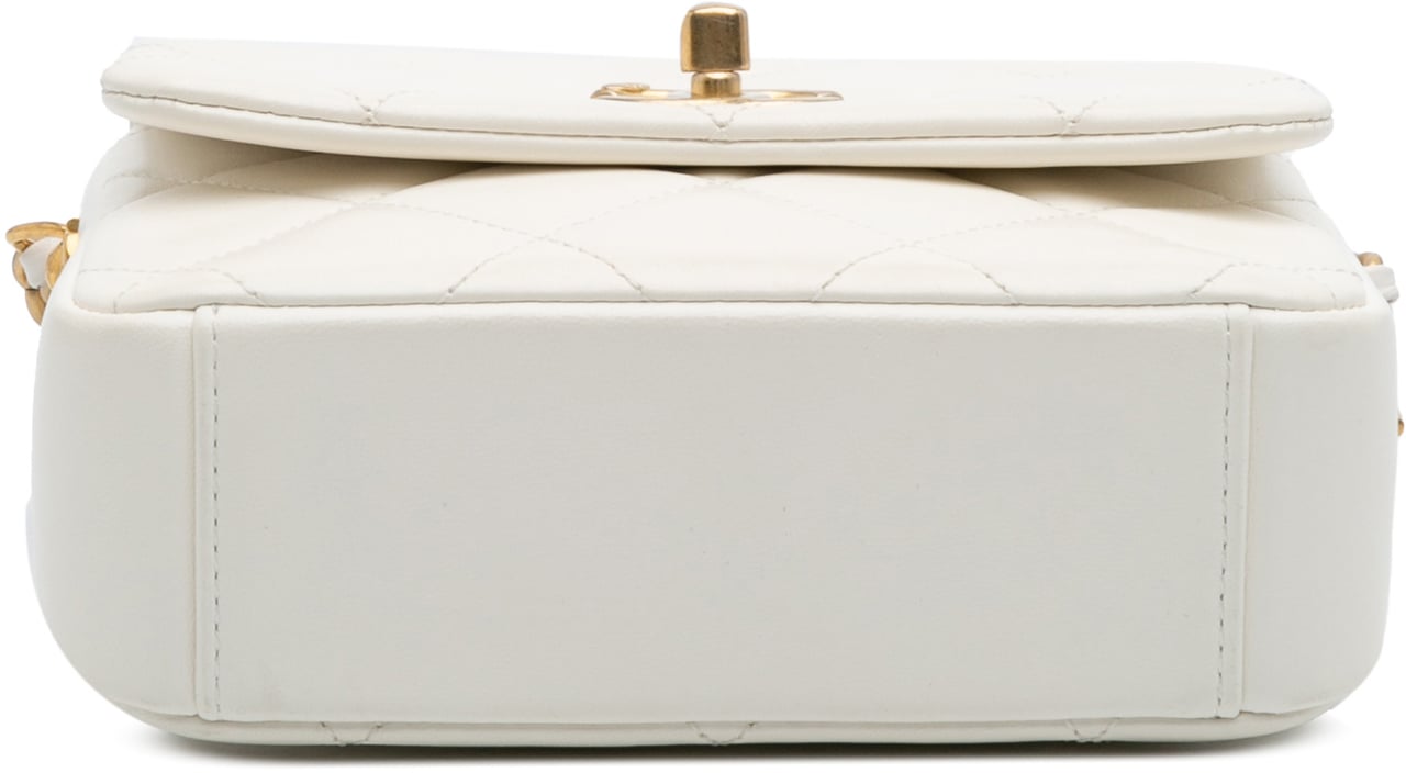 Chanel Mini Quilted Lambskin Side Note Flap Wit