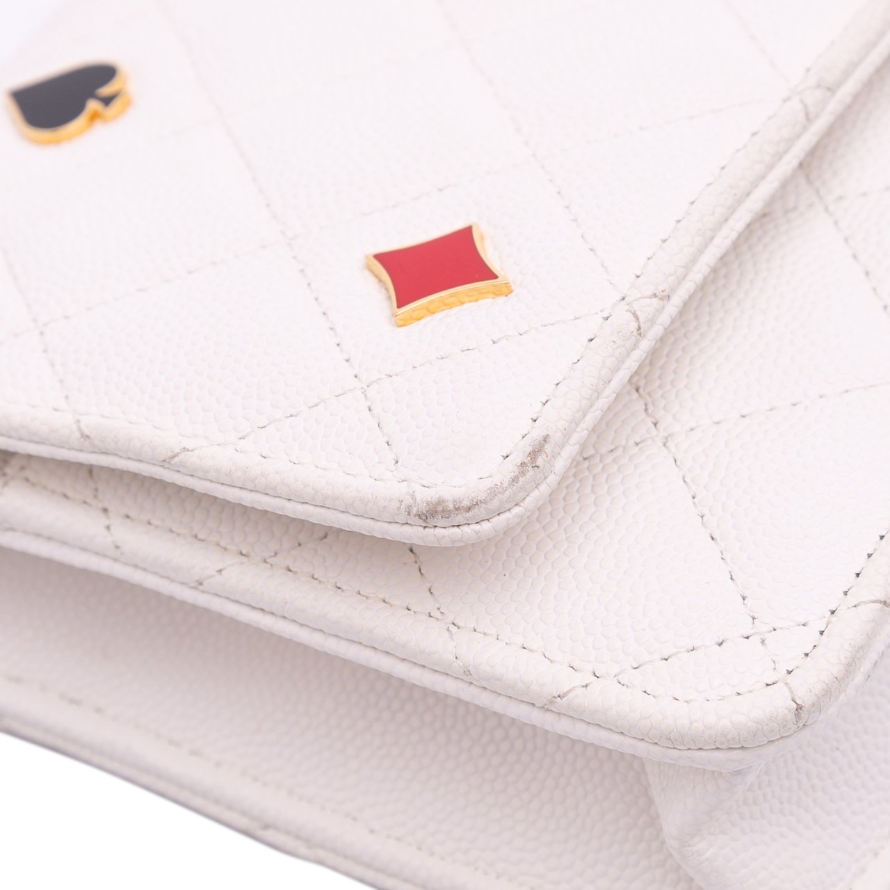 Chanel CC Quilted Caviar Coco Casino Wallet on Chain Wit
