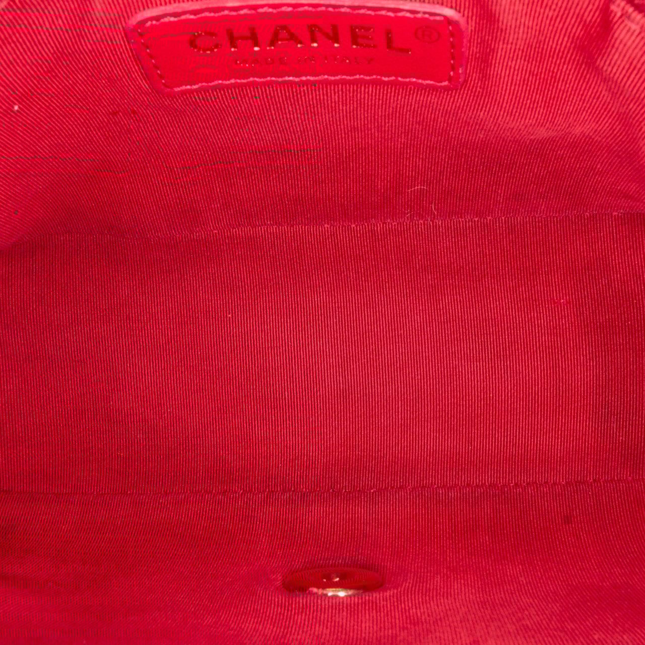 Chanel Large Lambskin Twist Chain Enamel CC Flap Zwart