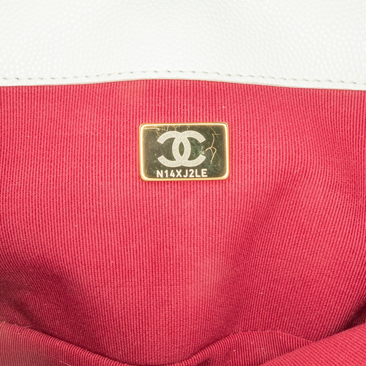 Chanel CC Quilted Caviar Flap Crossbody Wit