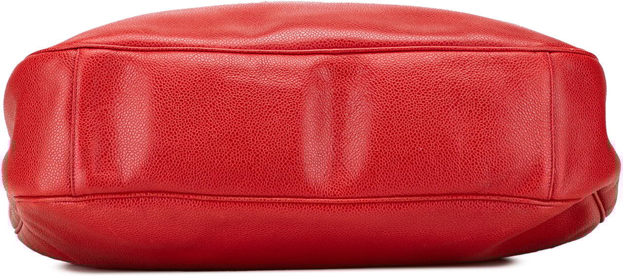 Chanel CC Caviar Chain Tote Rood