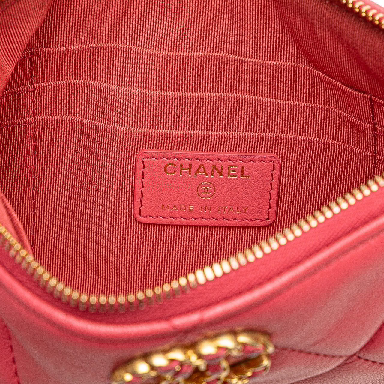 Chanel Small Lambskin 19 O Case Pouch Roze