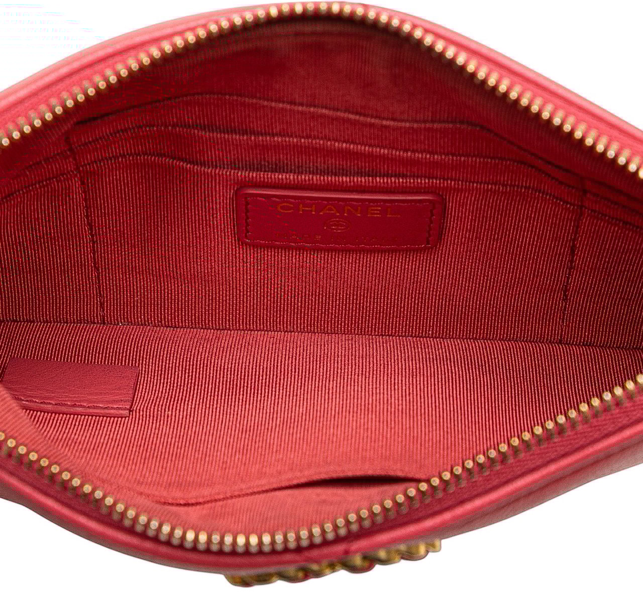 Chanel Small Lambskin 19 O Case Pouch Roze