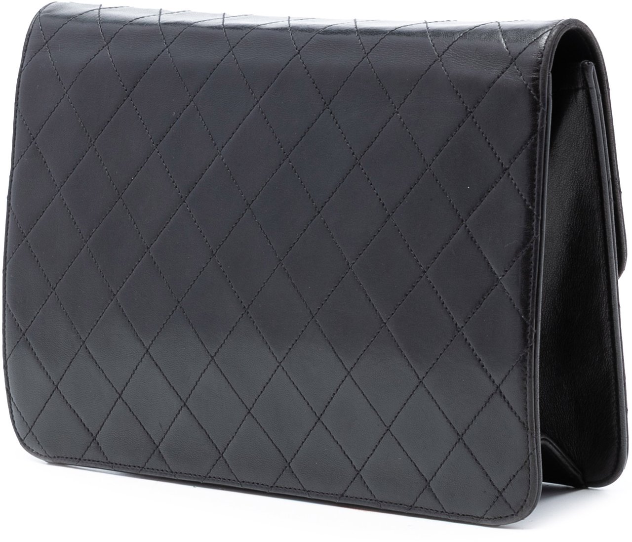 Chanel Medium CC Quilted Lambskin Single Flap Zwart