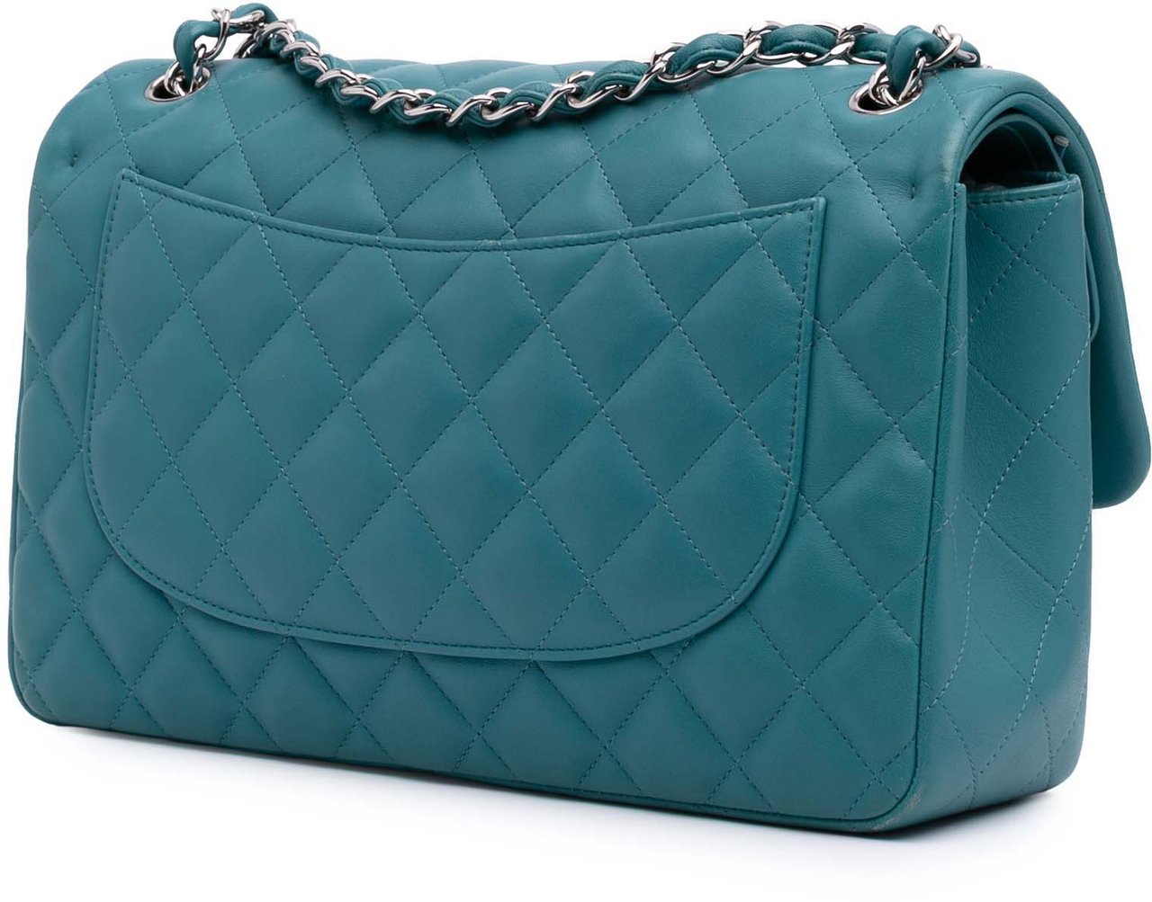 Chanel Jumbo Classic Lambskin Double Flap Blauw