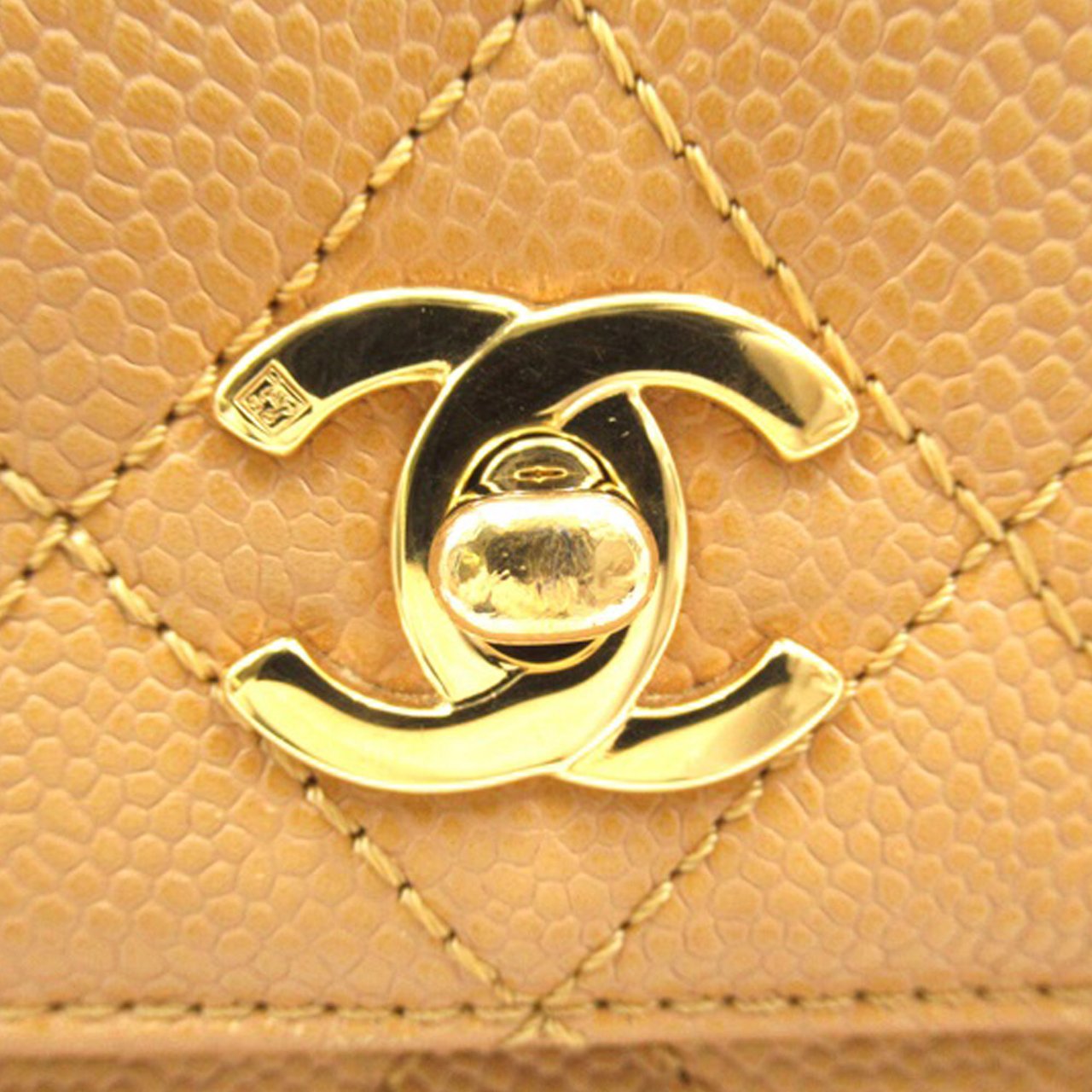 Chanel Caviar Kelly Top Handle Bag Bruin