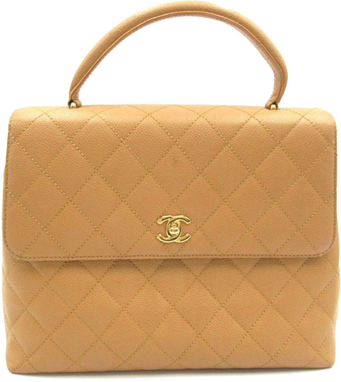 Chanel Caviar Kelly Top Handle Bag Bruin