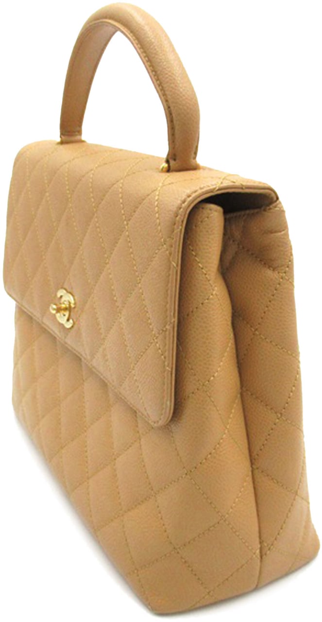 Chanel Caviar Kelly Top Handle Bag Bruin