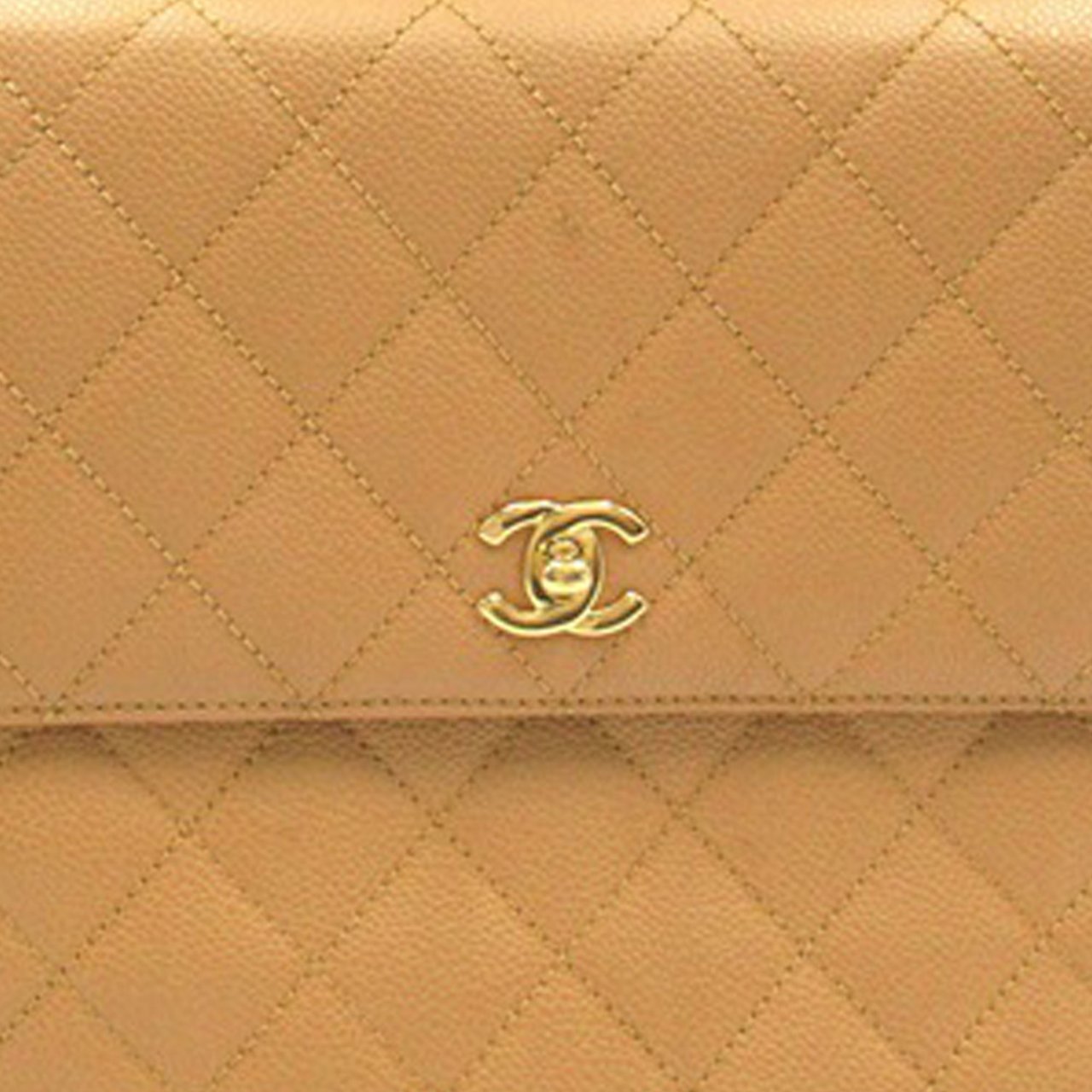 Chanel Caviar Kelly Top Handle Bag Bruin