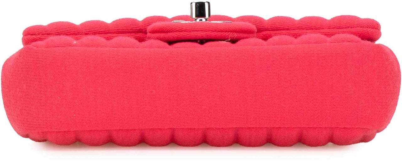Chanel Mini Vertical Quilted Jersey Single Flap Roze