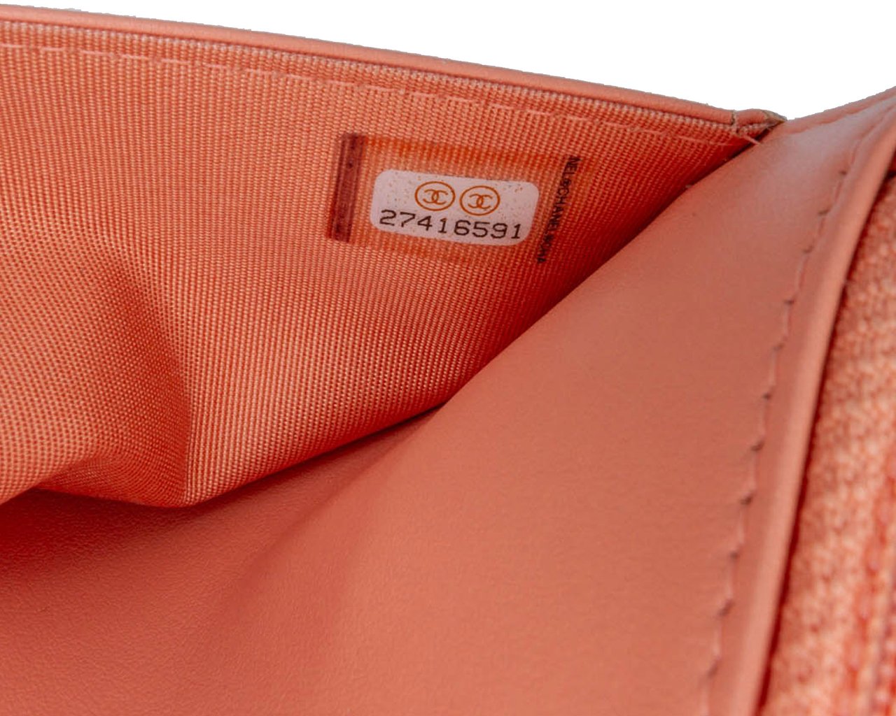 Chanel Quilted Caviar Boy Wallet on Chain Roze