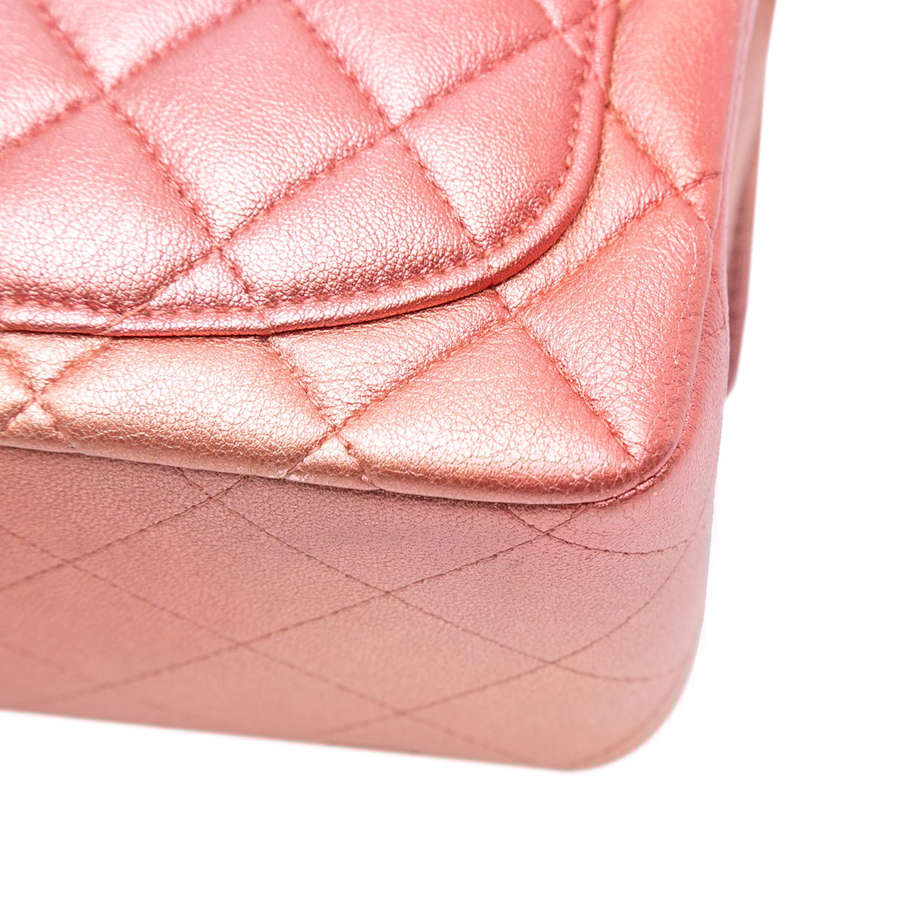 Chanel Mini Square Iridescent Calfskin Flap Oranje