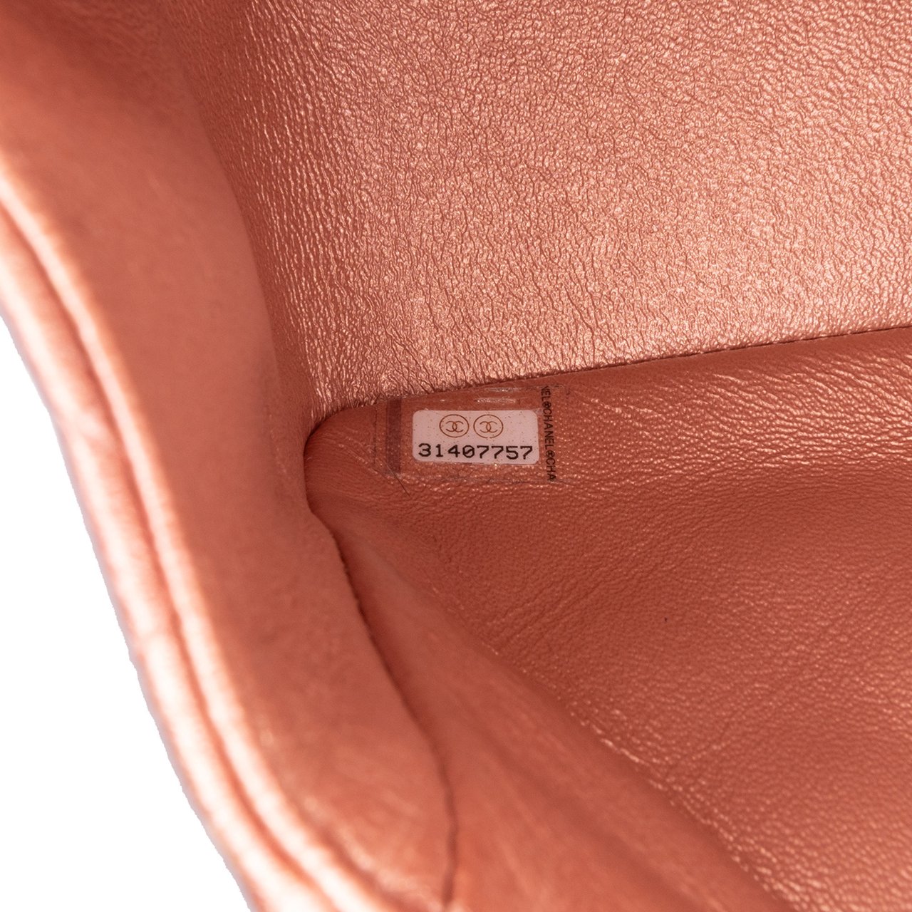 Chanel Mini Square Iridescent Calfskin Flap Oranje