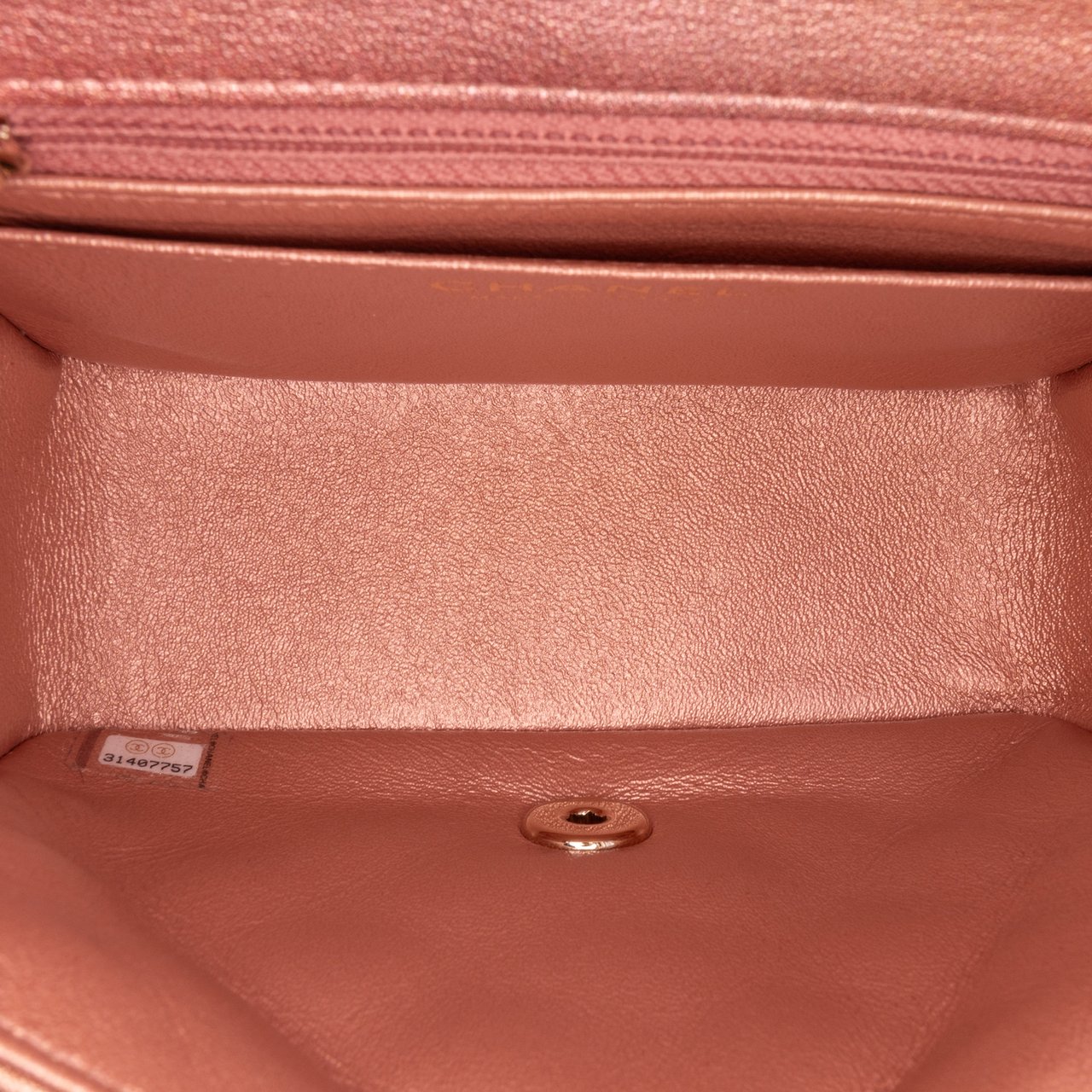 Chanel Mini Square Iridescent Calfskin Flap Oranje