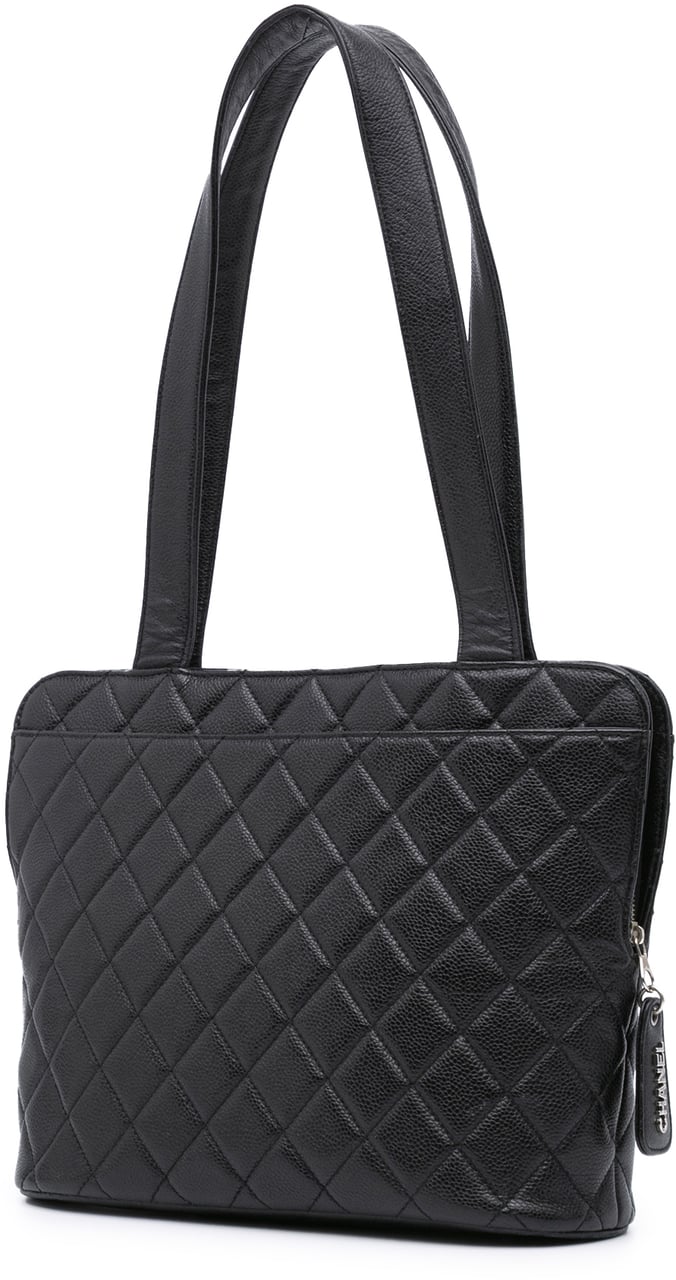 Chanel Quilted Caviar Shoulder Bag Zwart