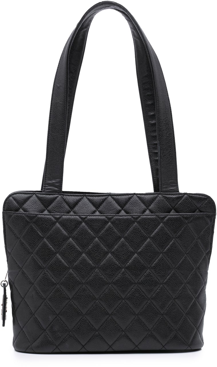 Chanel Quilted Caviar Shoulder Bag Zwart