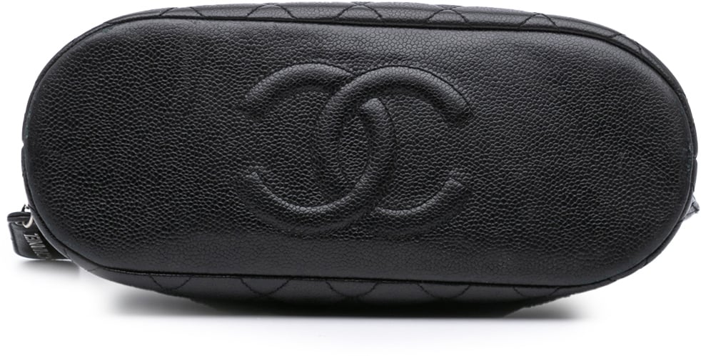 Chanel Quilted Caviar Shoulder Bag Zwart