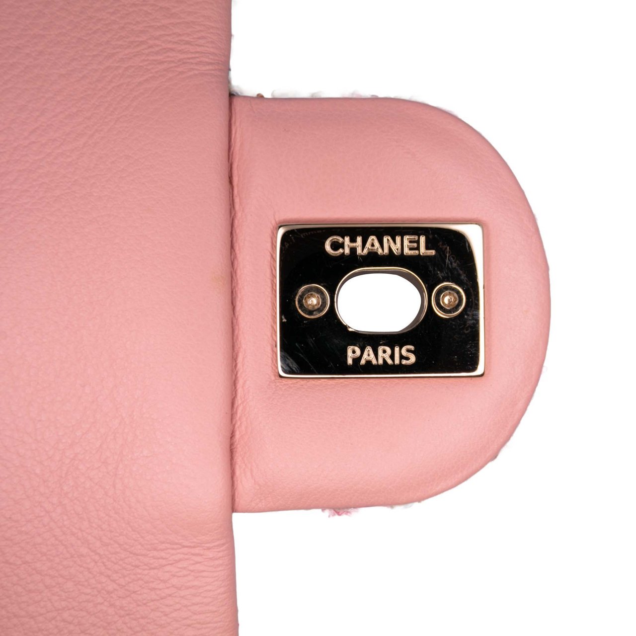 Chanel Mini Tweed Pearl Top Handle Flap Roze