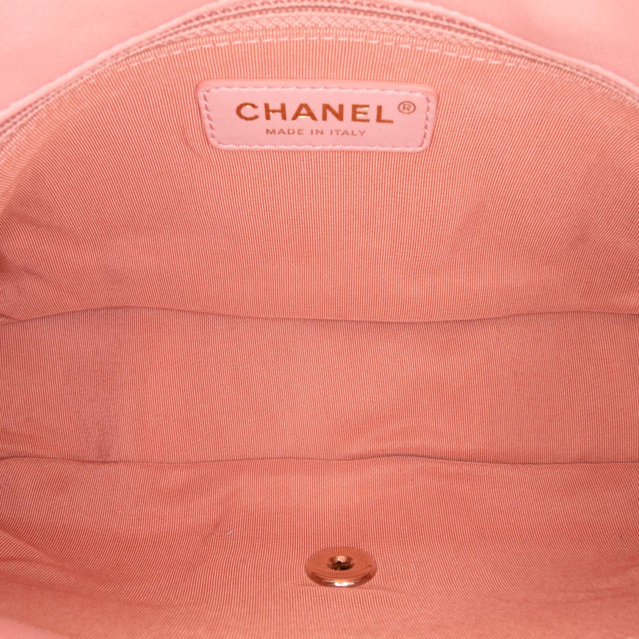 Chanel Mini Tweed Pearl Top Handle Flap Roze