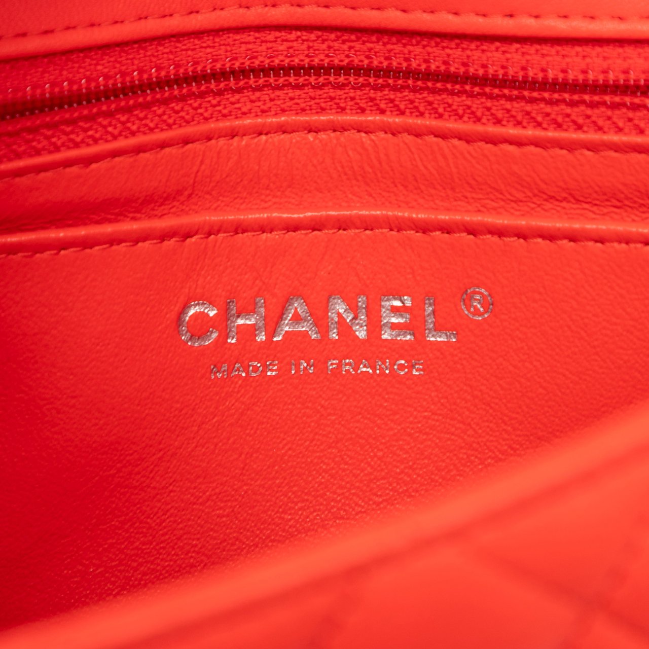 Chanel Mini Rectangular Classic Lambskin Single Flap Rood