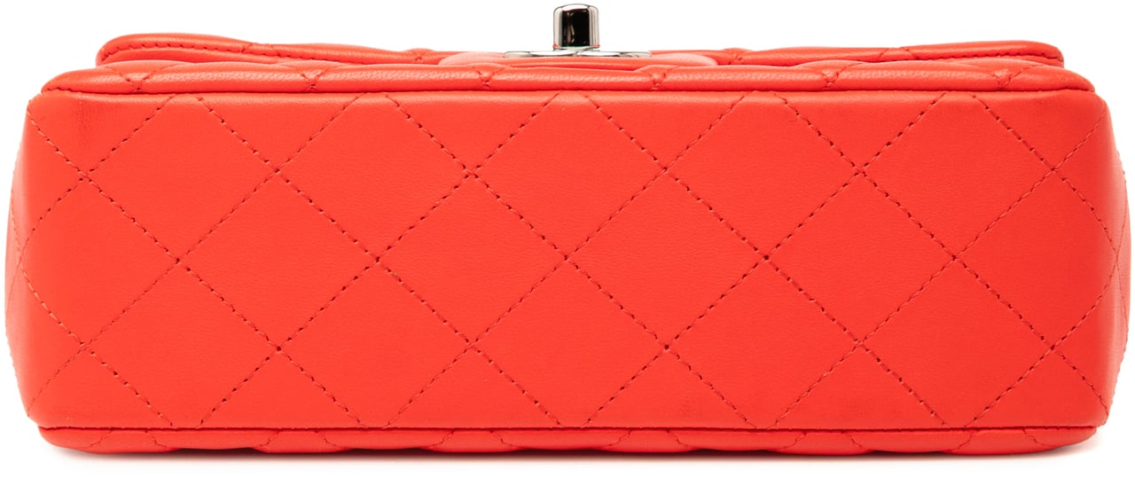 Chanel Mini Rectangular Classic Lambskin Single Flap Rood