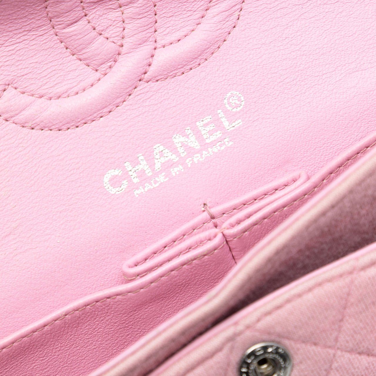Chanel Small Classic Jersey Double Flap Roze