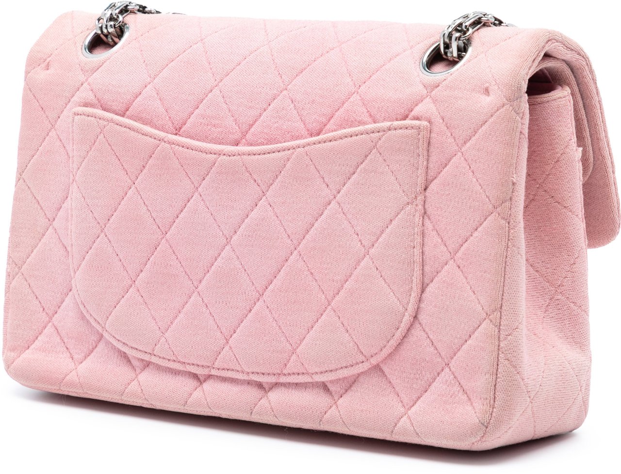 Chanel Small Classic Jersey Double Flap Roze