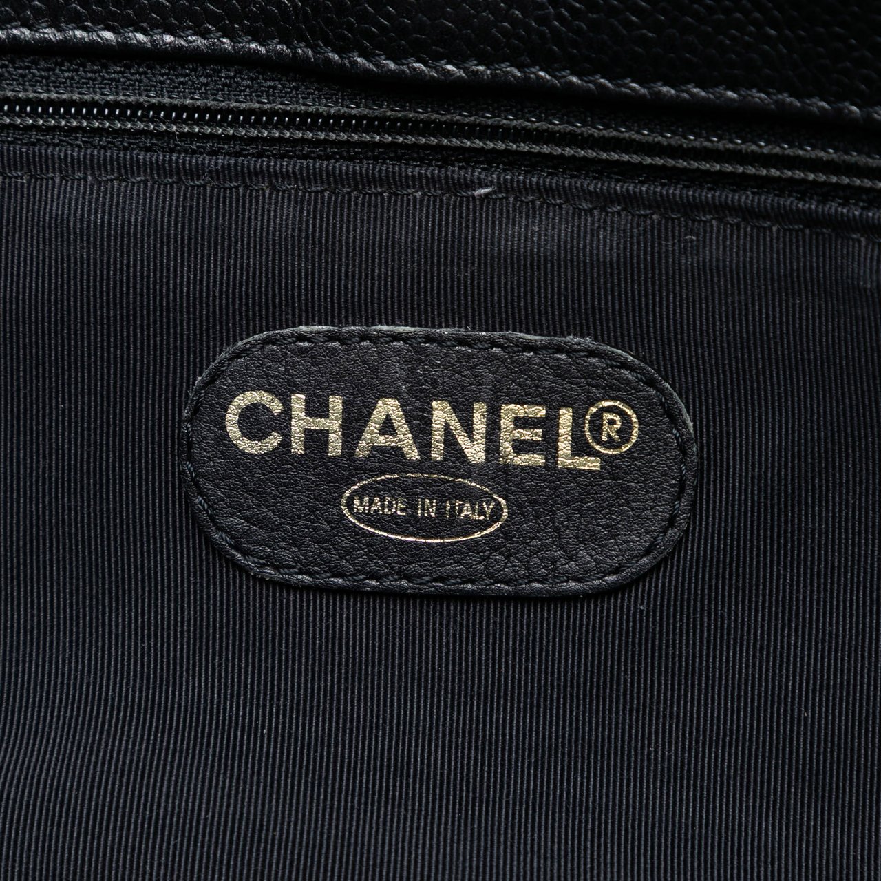 Chanel CC Caviar Open Tote Zwart