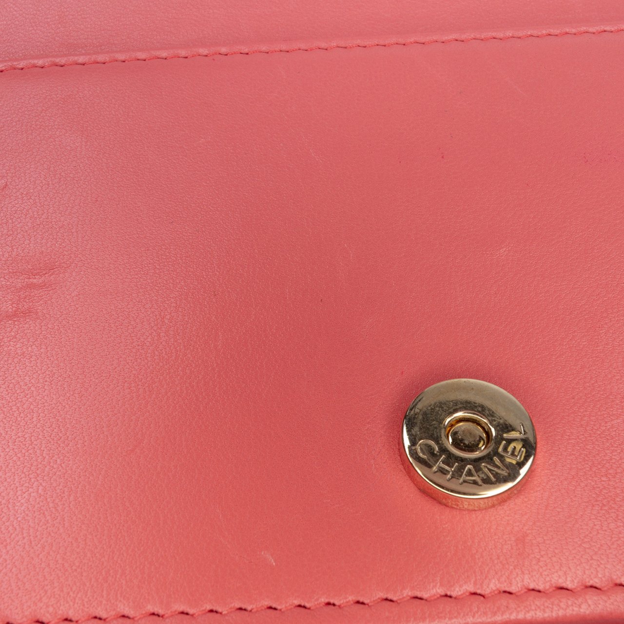 Chanel Lambskin Boy Wallet On Chain Roze