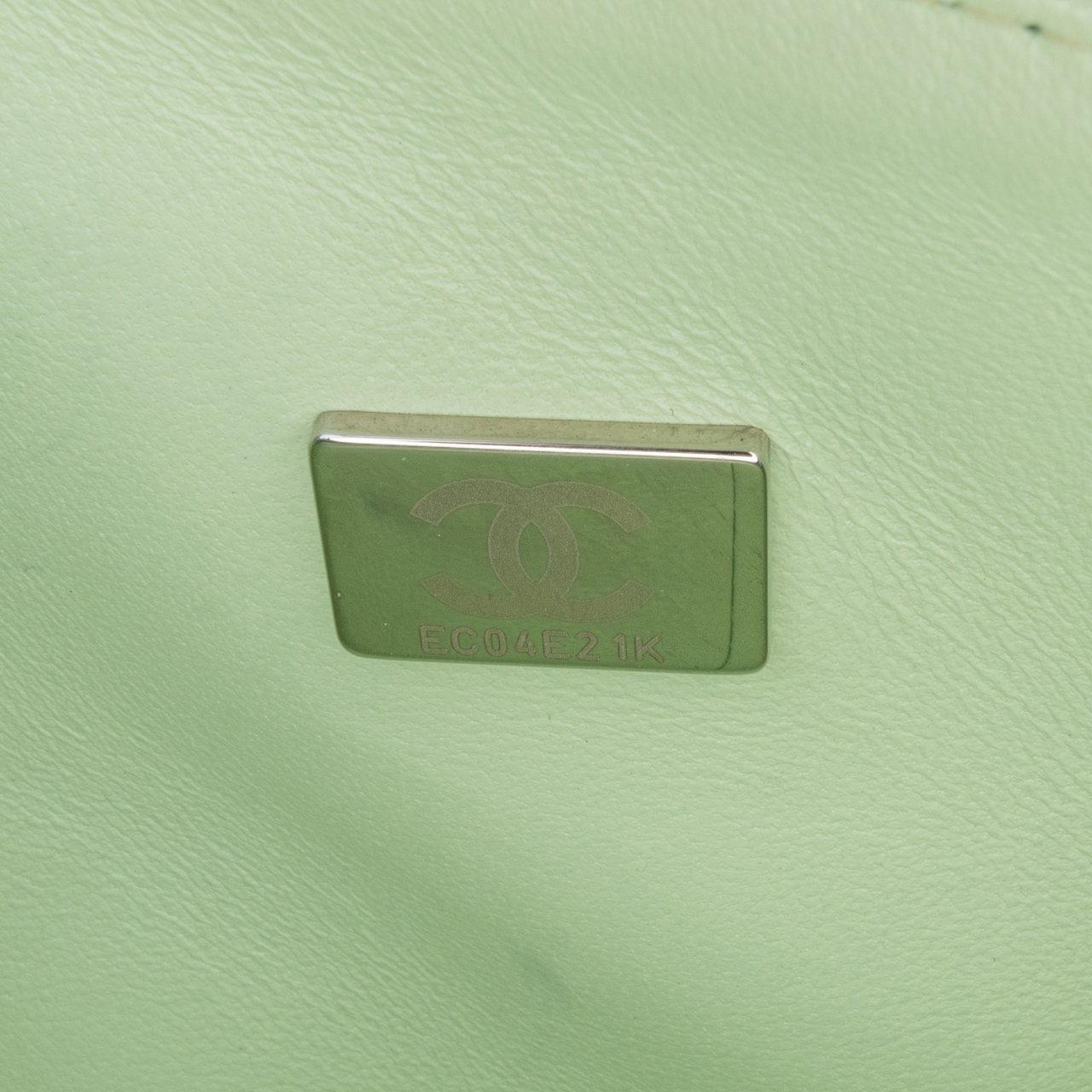 Chanel Small Classic Chevron Lambskin Double Flap Groen