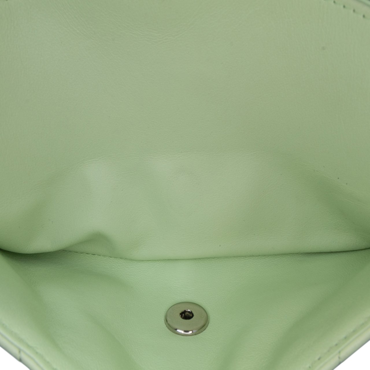 Chanel Small Classic Chevron Lambskin Double Flap Groen