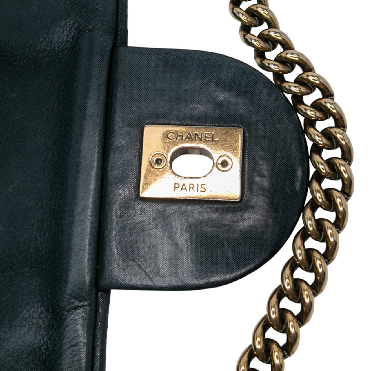 Chanel Large Quilted Iridescent Calfskin Shiva Flap Zwart