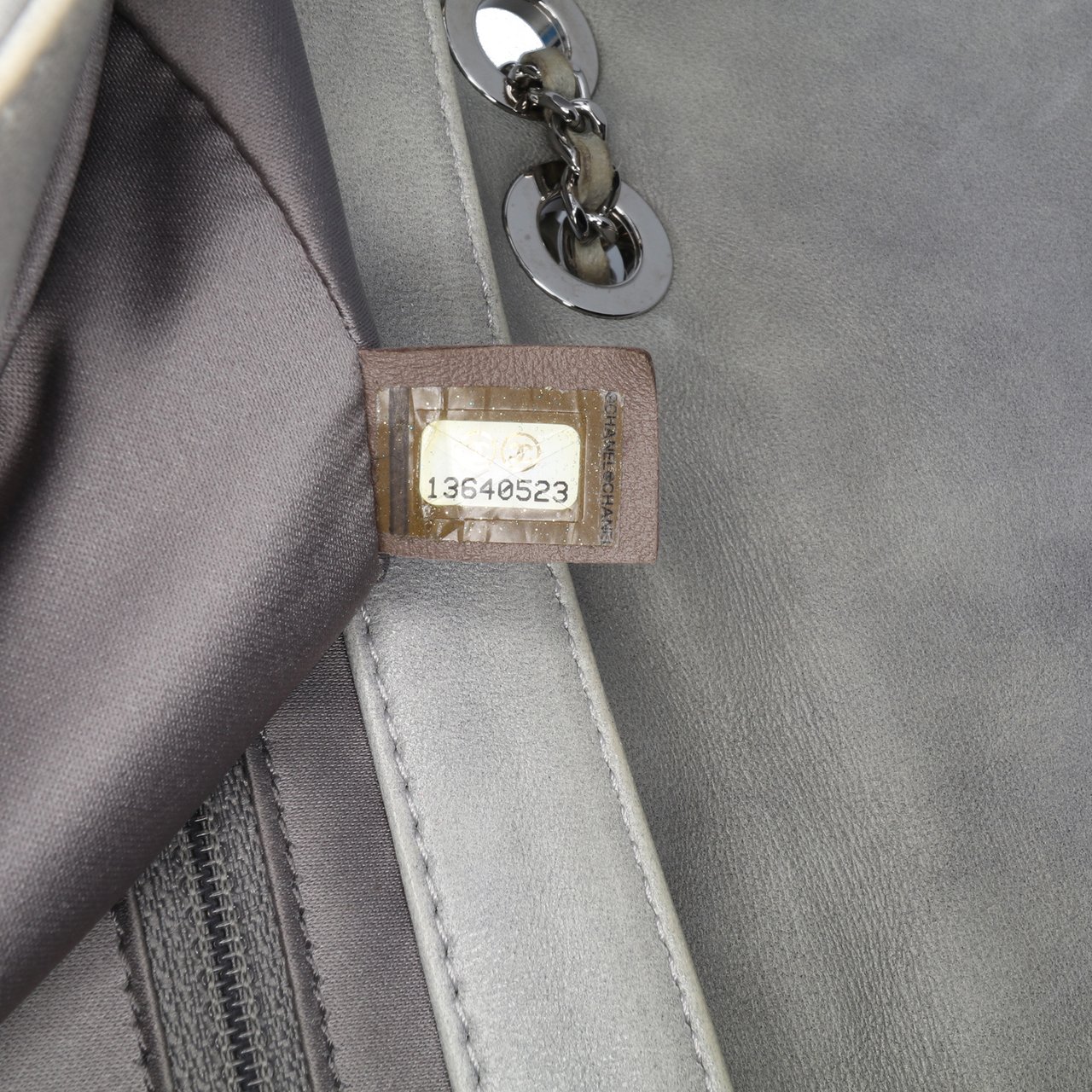 Chanel Medium Quilted Lambskin Coco Rain Flap Grijs