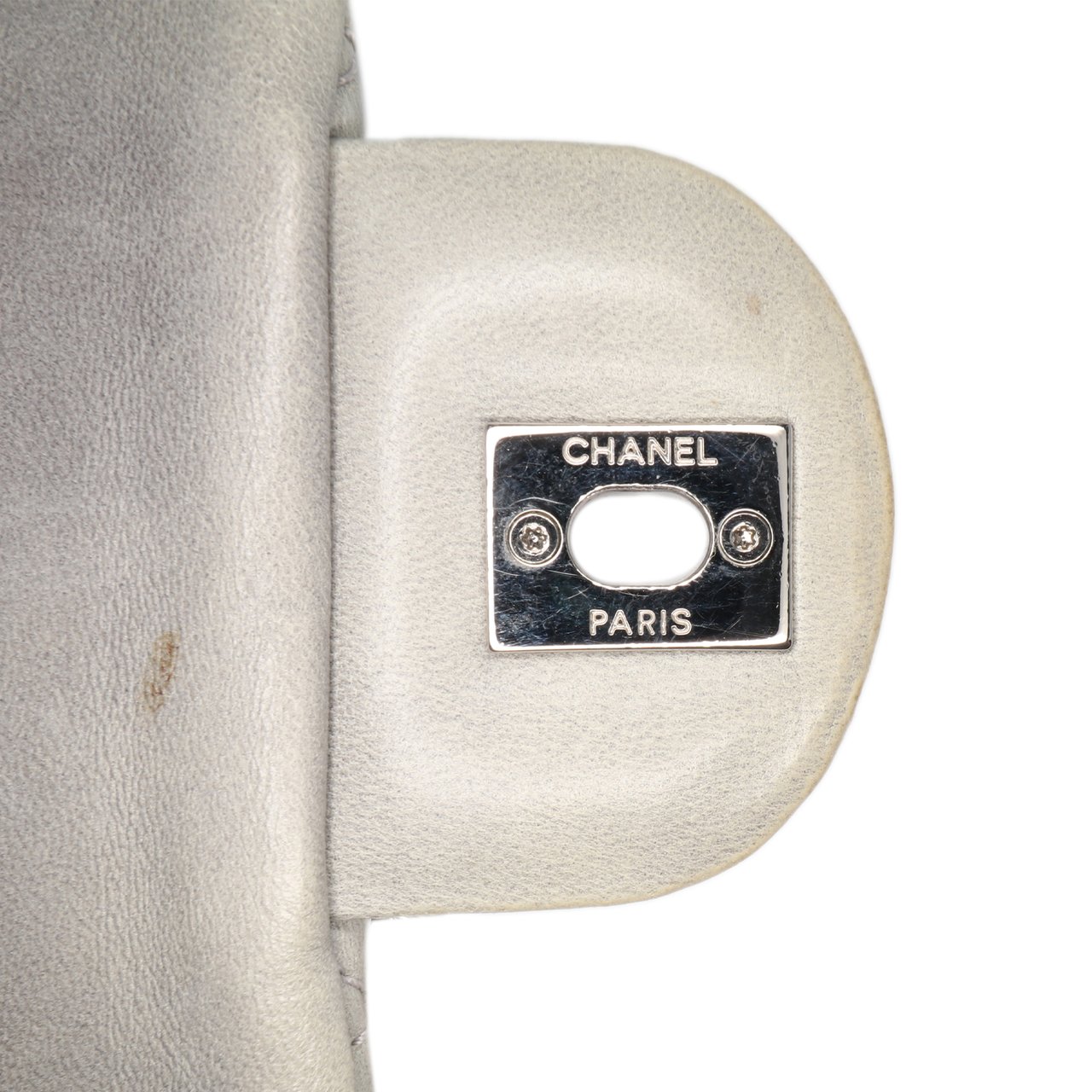 Chanel Medium Quilted Lambskin Coco Rain Flap Grijs