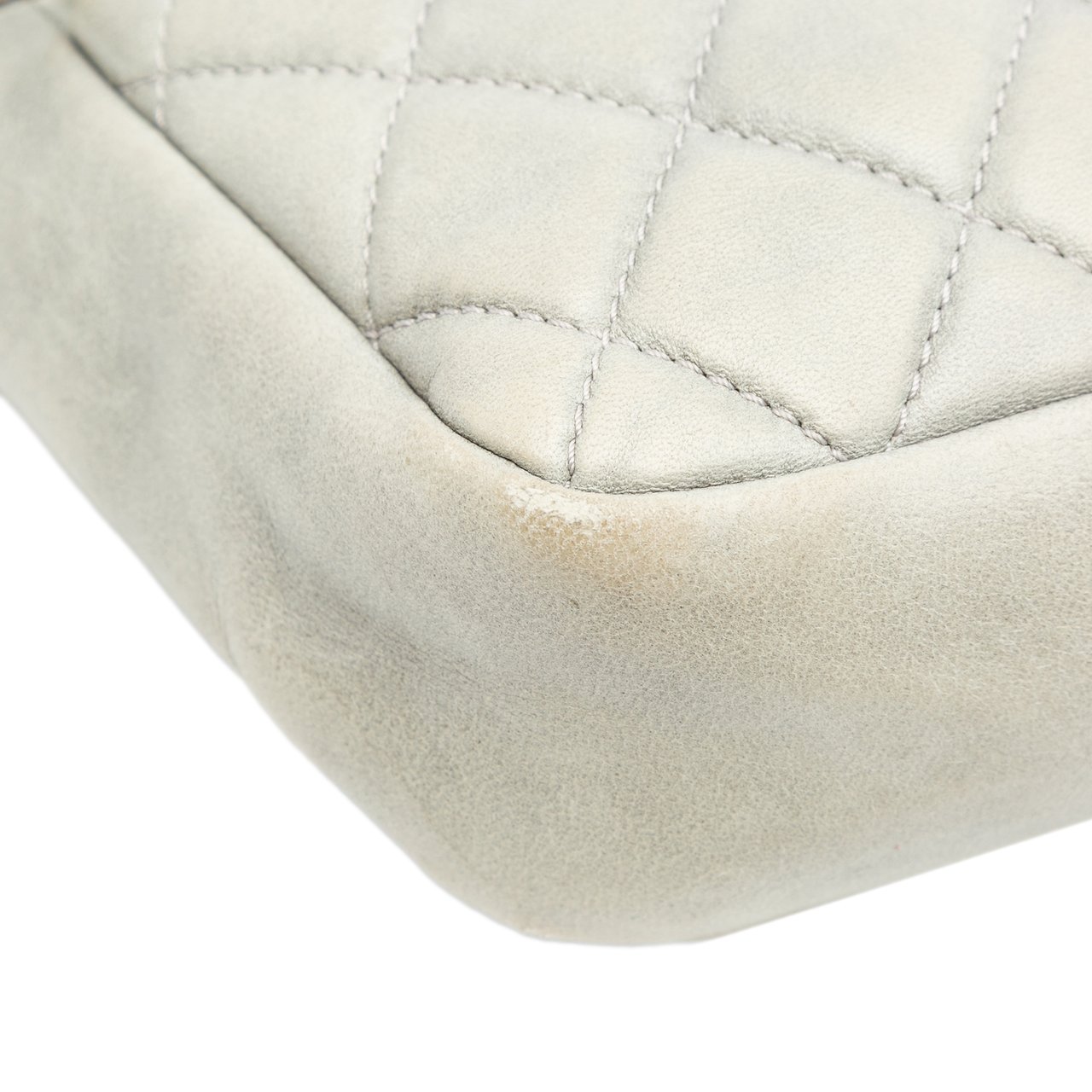 Chanel Medium Quilted Lambskin Coco Rain Flap Grijs
