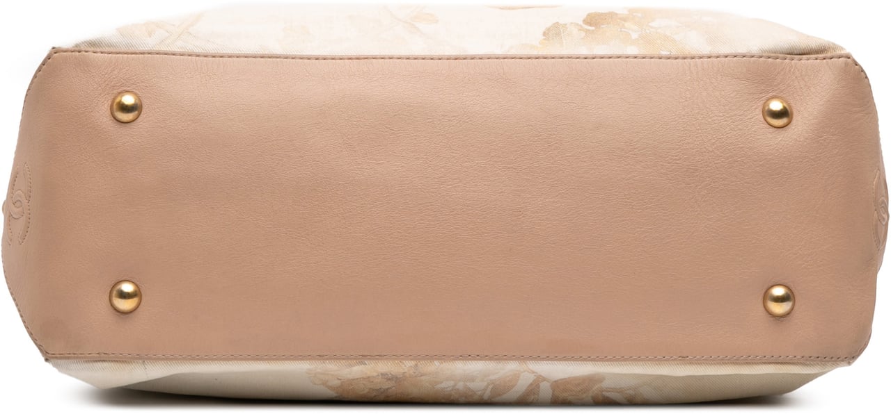 Chanel Canvas Floral Shopping Tote Bruin