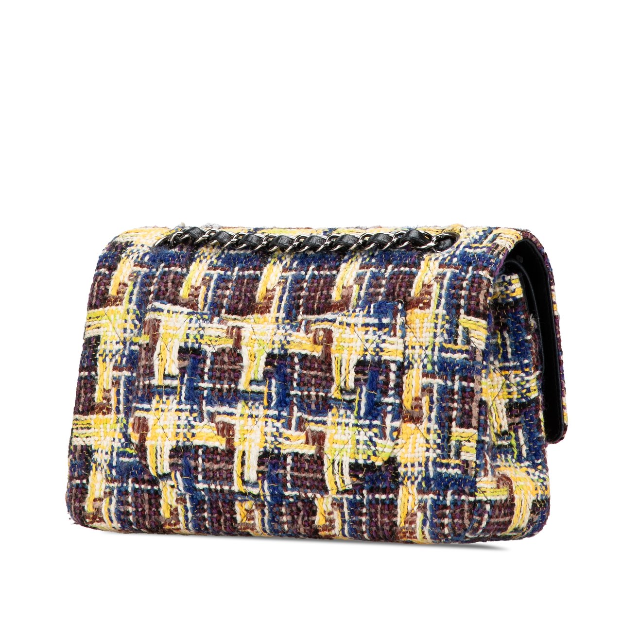 Chanel Medium Classic Tweed Double Flap Geel