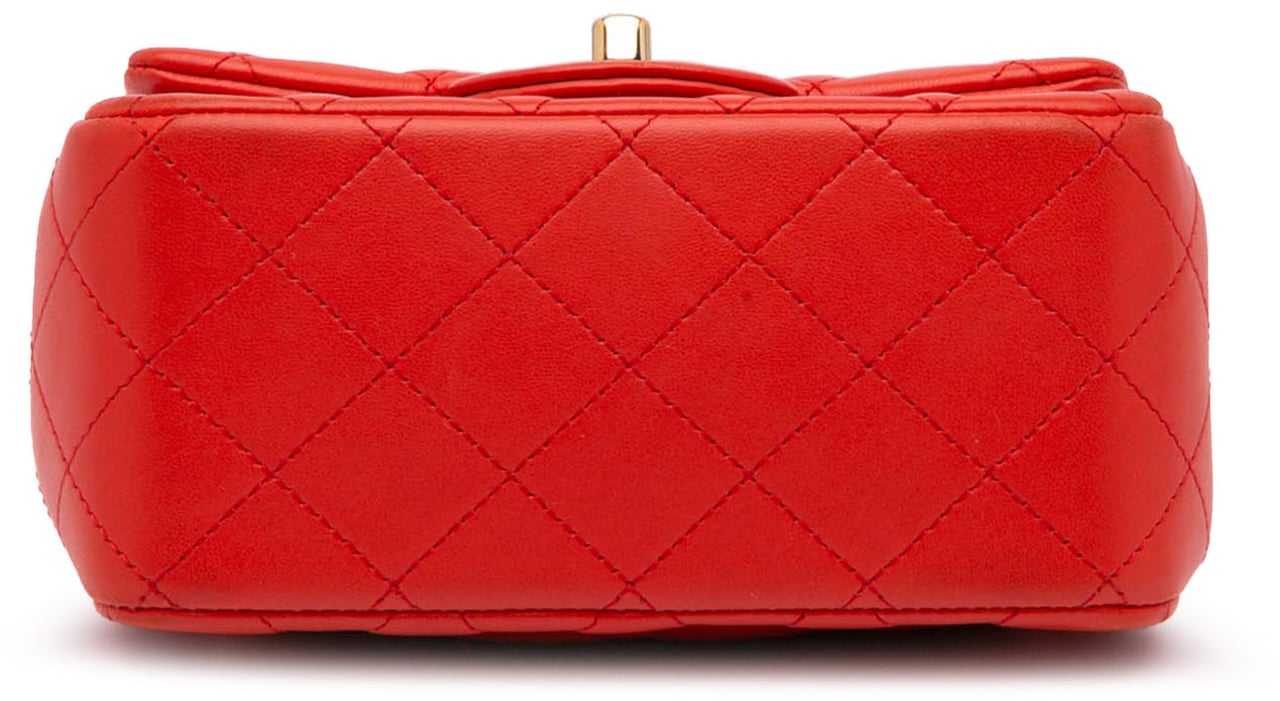 Chanel Mini Square Classic Lambskin Single Flap Rood