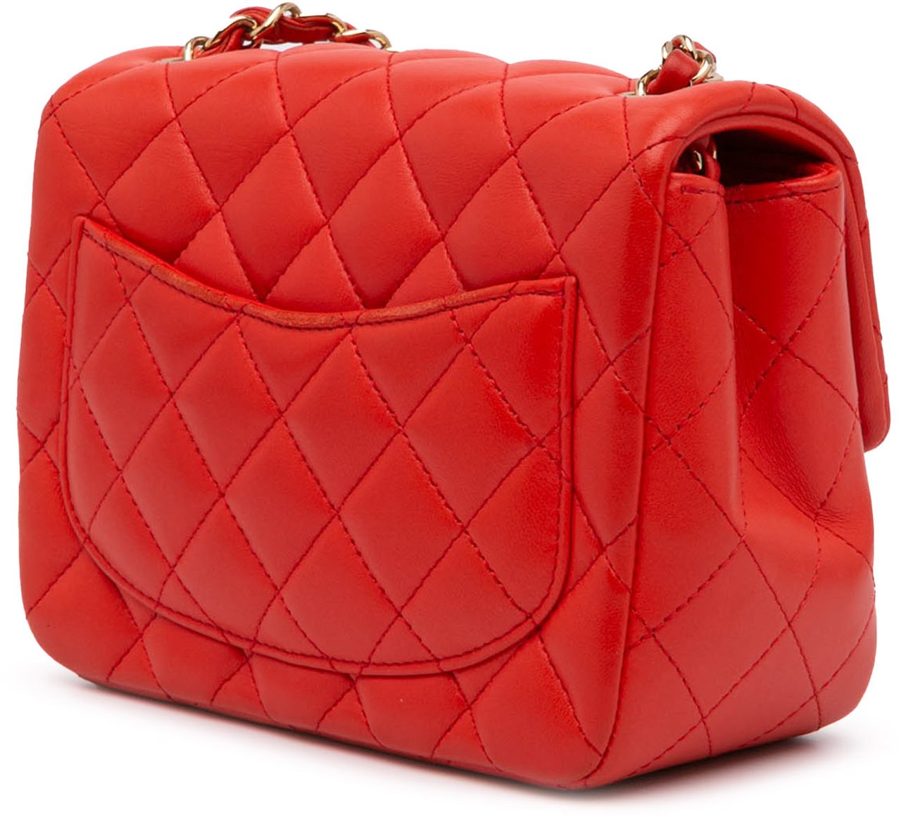 Chanel Mini Square Classic Lambskin Single Flap Rood