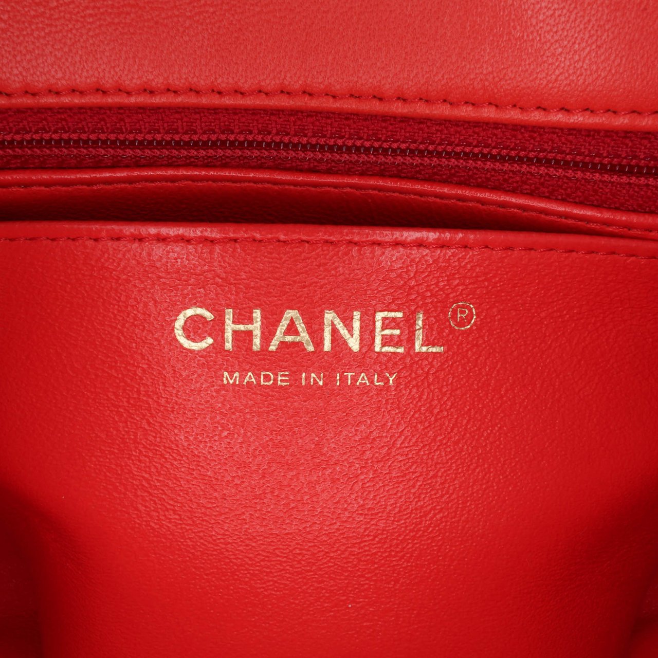 Chanel Mini Square Classic Lambskin Single Flap Rood