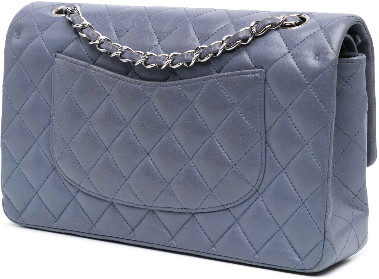 Chanel Medium Classic Lambskin Double Flap Paars