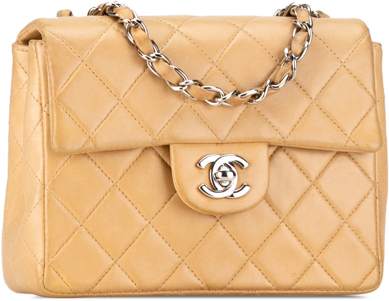 Chanel Mini Square Classic Lambskin Single Flap Bruin