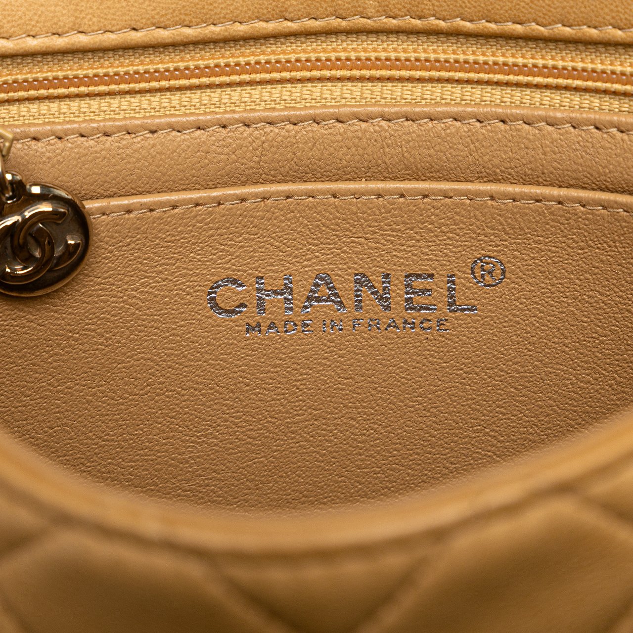 Chanel Mini Square Classic Lambskin Single Flap Bruin