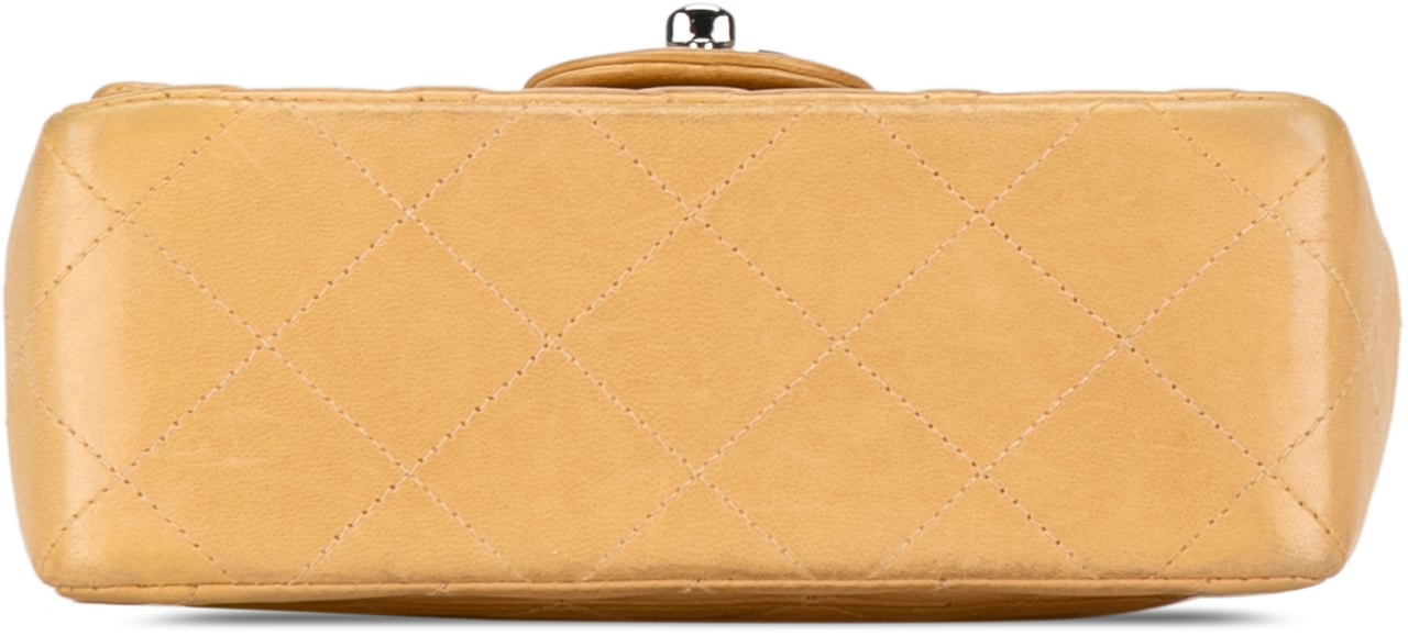 Chanel Mini Square Classic Lambskin Single Flap Bruin
